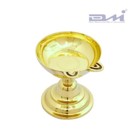 Two-Faced Brass Diya with Stand