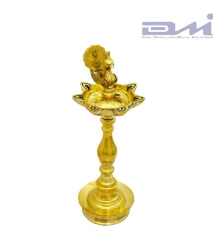 7-Faced Brass Samai Peacock Design