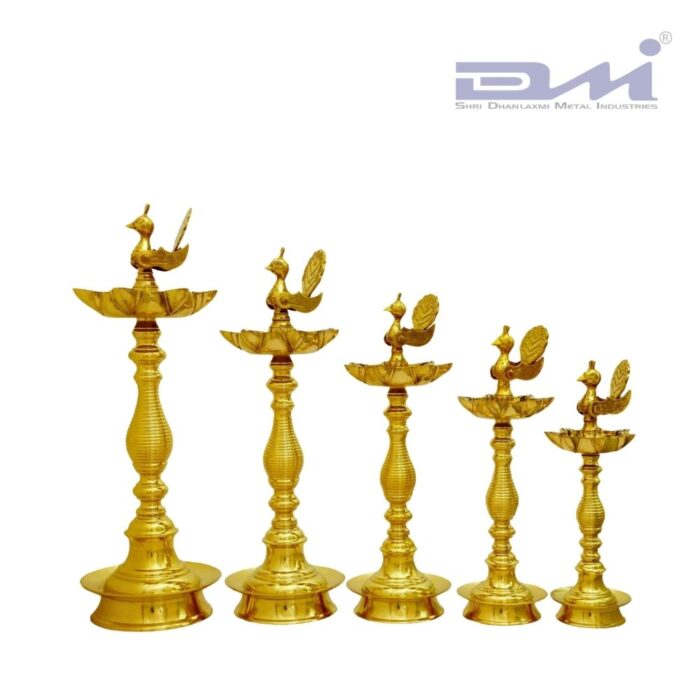 7-Faced Brass Samai Diya