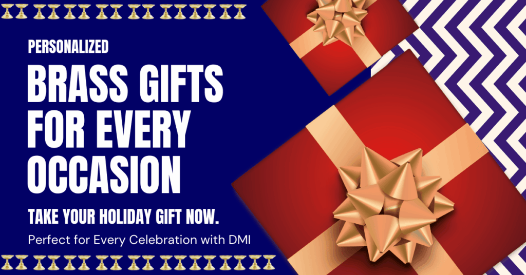 Premium Personalized Brass Gifts with Laser Engraving for Weddings, Pooja & Festivals