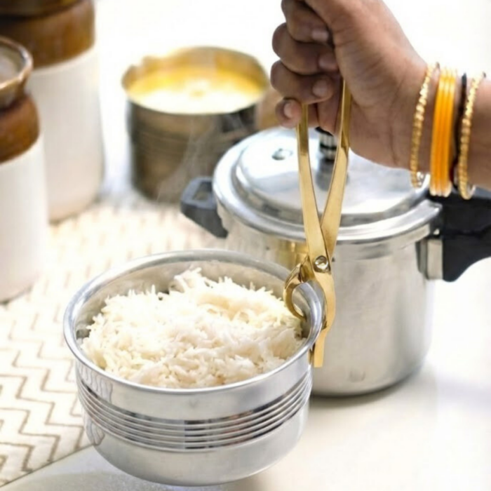 DMI Brass Cooker Sanchi (Chimta / Pakkad)