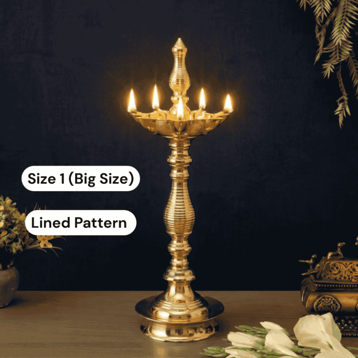 DMI 7 Faced Kalas/Kalash Samai Lined Pattern Stand (18 Inches) - Size No.1