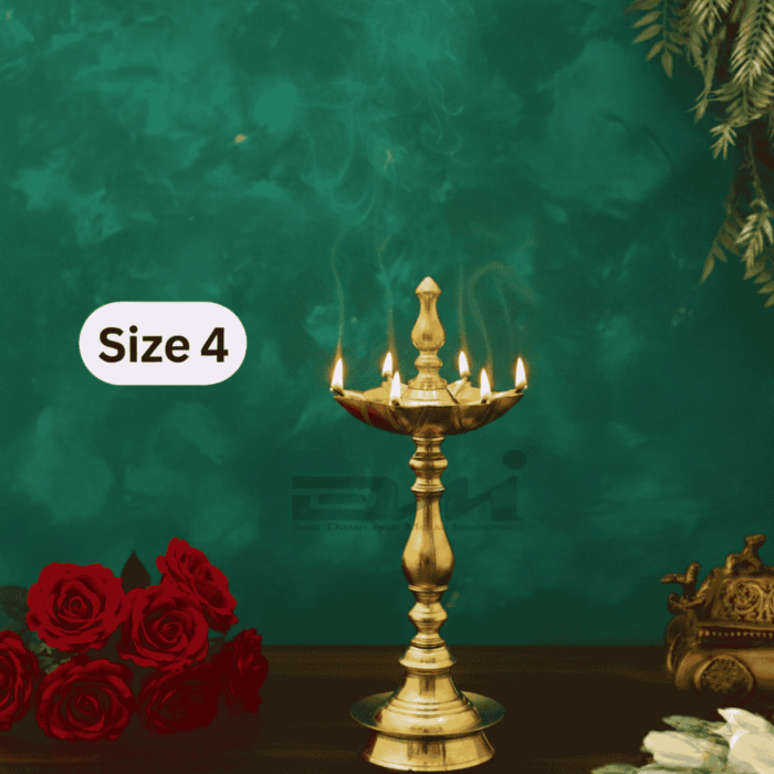 DMI 7 Faced Kalas/Kalash Samai (12 Inches) Plain Pattern Stand - Size No.4