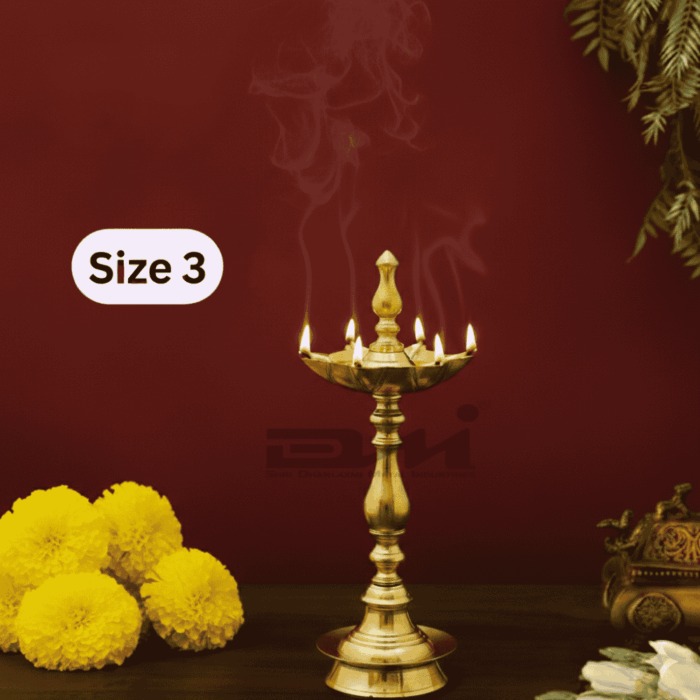 DMI 7 Faced Kalas/Kalash Samai (12 Inches) Plain Pattern Stand - Size No.3