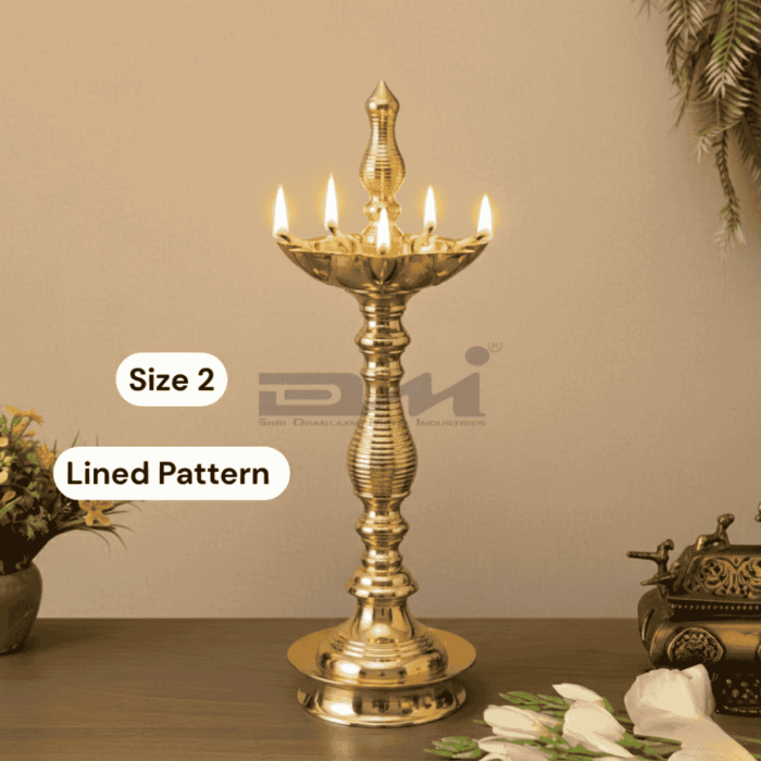 DMI 7 Faced Kalas/Kalash Samai Lined Pattern Stand (16 Inches) - Size No.2