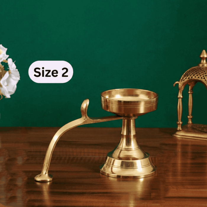DMI Traditional Brass Dhuparti (3 Inches, 260gm) Size No.2