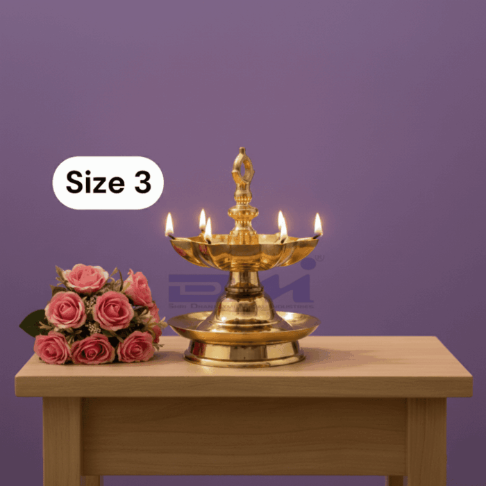 DMI's Brass Goa Lamandeep (Weight: 1.0 kg) - Size No.3