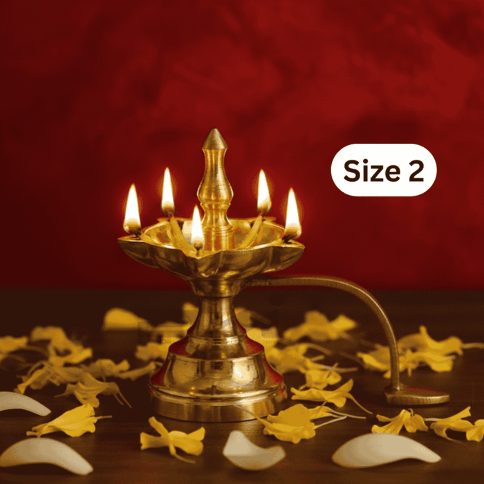 DMI Brass Panchaarti / Goa Pancharti (4.5 Inches, 420gm) Size No.2