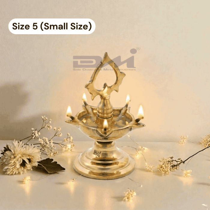 DMI Brass Goa Lamandeep Diya - Size No.5 (Small Size)
