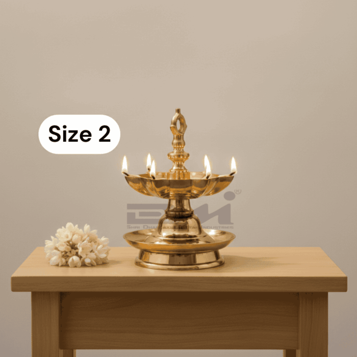 DMI's Brass Goa Lamandeep (Weight: 1.5 kg) - Size No.2