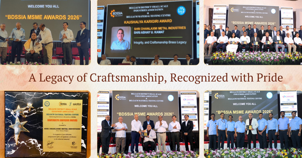 BDSSIA MSME Kaushalya Karigiri Award 2026: Shri Dhanlaxmi Metal Industries Honored in Belgaum