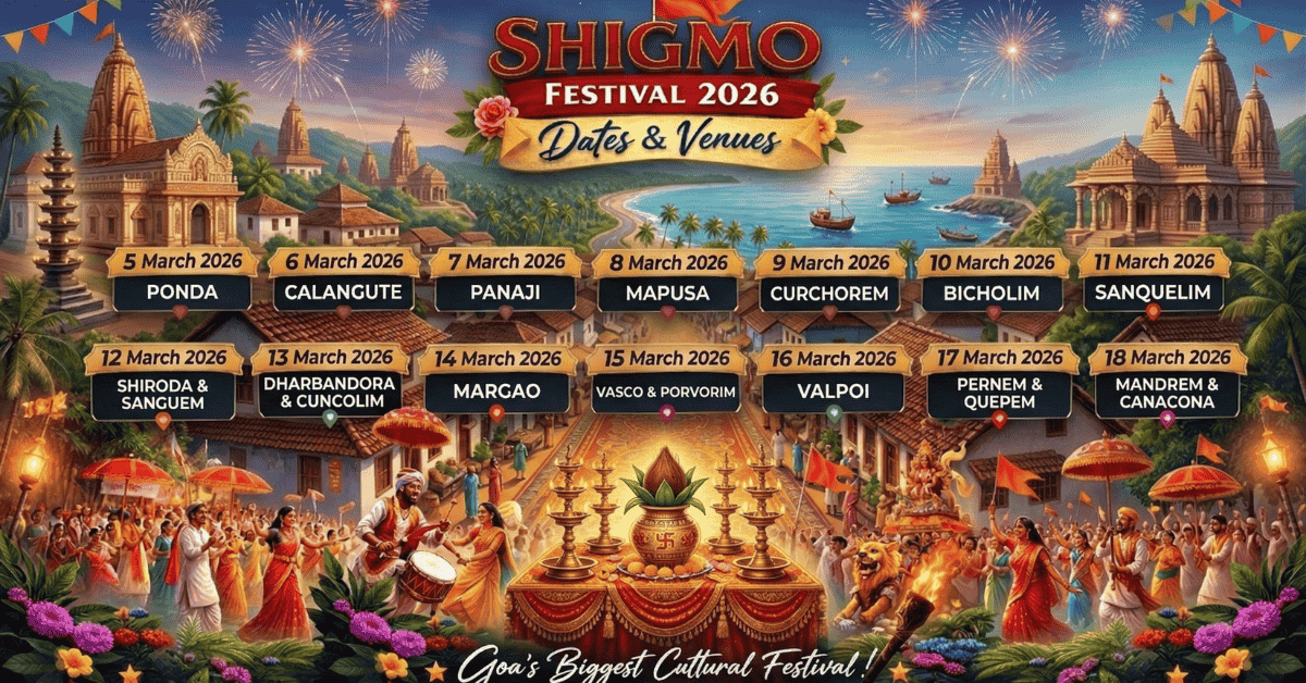 Shigmo Festival 2026 in Goa: Dates, Parade Locations, History & Celebration Guide