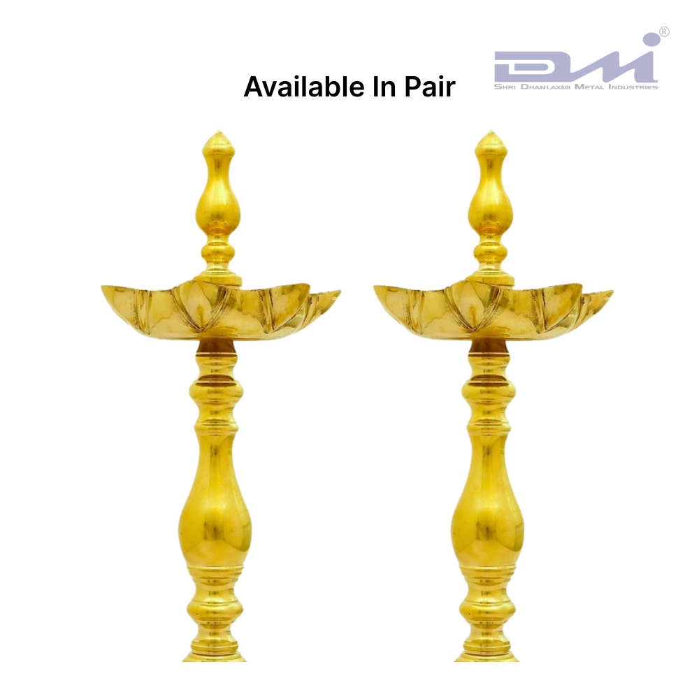 7 Faced Antique Brass Samai Kalas Design 2 7 Faced Brass Samai Kals Design Pair