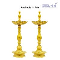 7 Faced Brass Samai Kals Design Pair